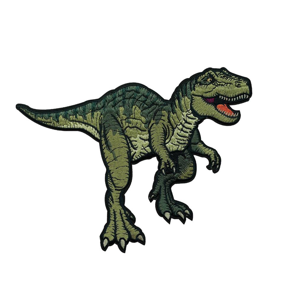 Roth Bügelbild T-Rex aufbügelbar Dinosaurier Motiv grün DIY