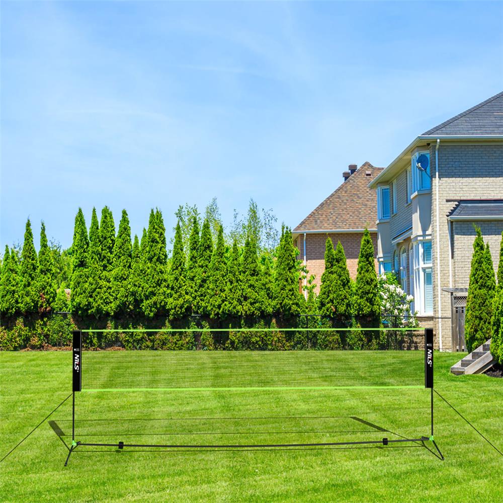NILS Badmintonnetz 5 m, Freizeitnetz Outdoor Garten Sporthalle freistehend