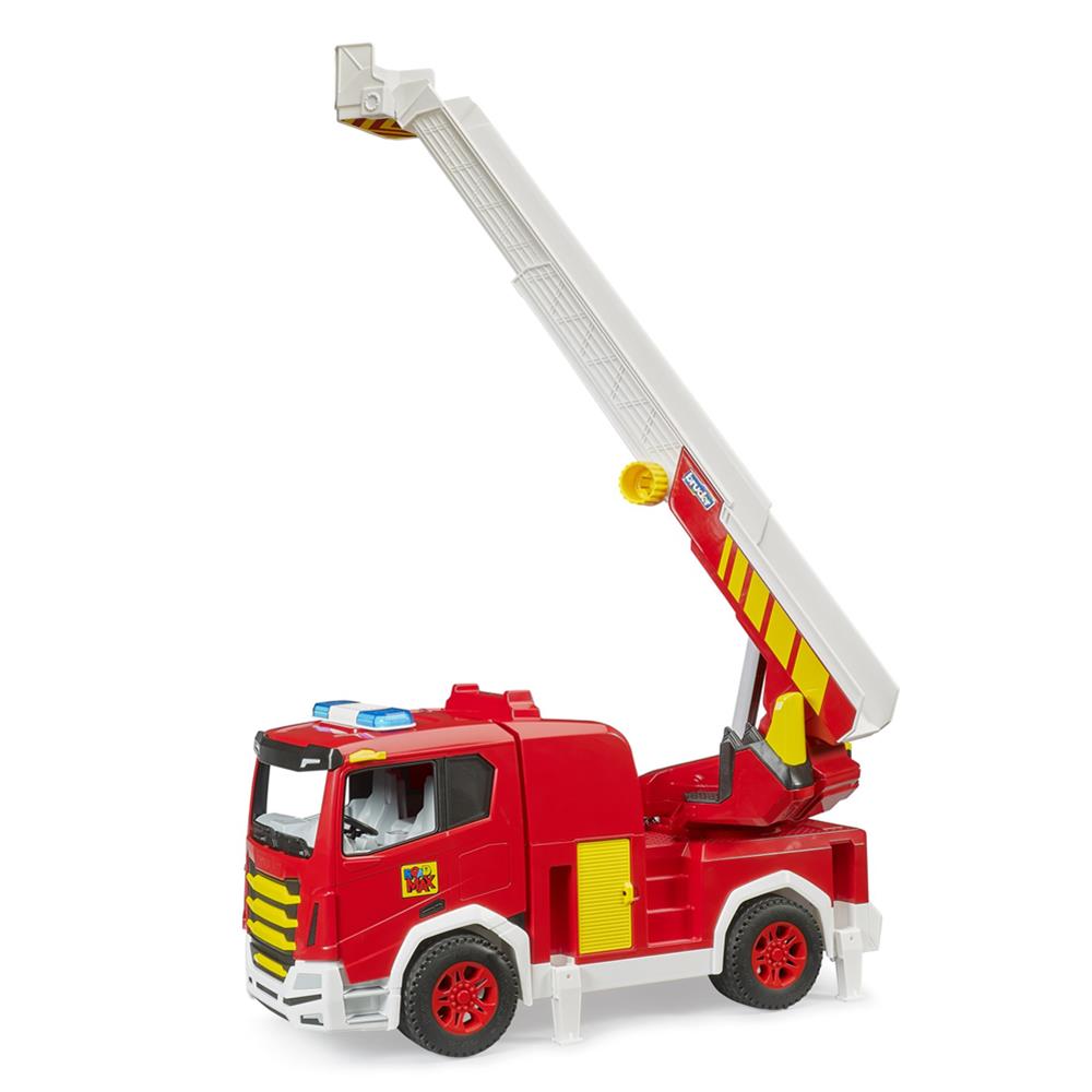Bruder 03472 - ROADMAX Feuerwehr mit Drehleiter, Feuerwehrauto mit Leiter