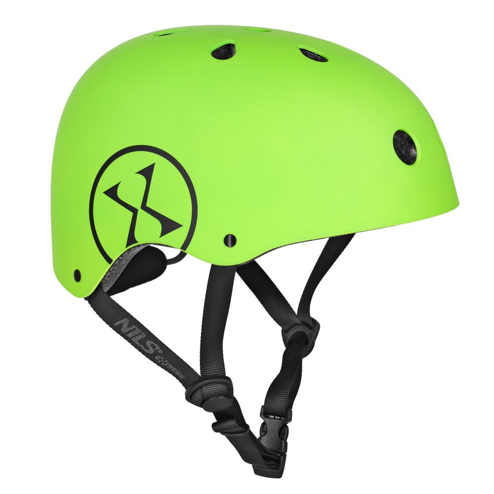 NILS EXTREME MTW001-2 Helm Größe M 55-58 cm Grün - Schutzhelm für Skatehelm Inliner Roller Fahrrad