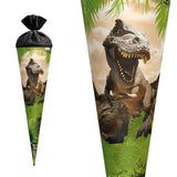 Roth Schultüte Dinosaurier Tyrannosaurus, 70cm, rund, Rot(h)-Spitze, Filzverschluss