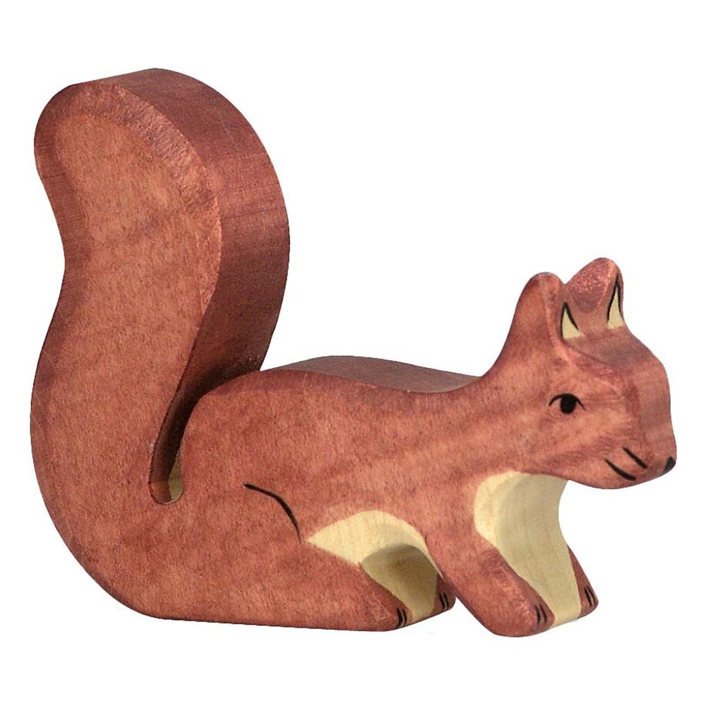 Holztiger Holzfigur - Eichhörnchen, stehend, Holzspielzeug, ab 3 Jahren