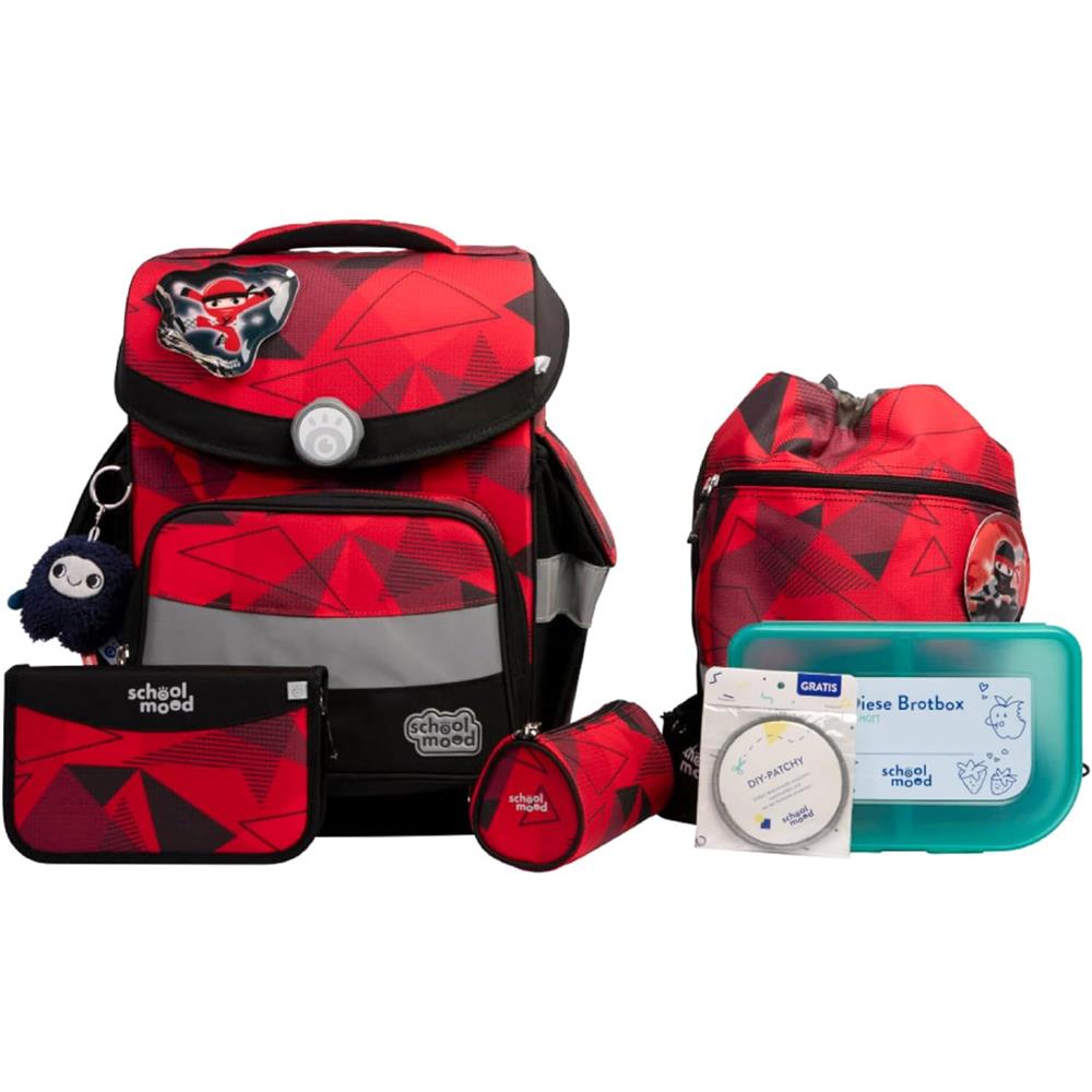 School-Mood Schulranzen Set Timeless Pro Kai (Ninja) 7-teilig