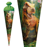 Roth Schultüte Dinosaurier T-Rex, 70cm, rund, Rot(h)-Spitze, Filzverschluss