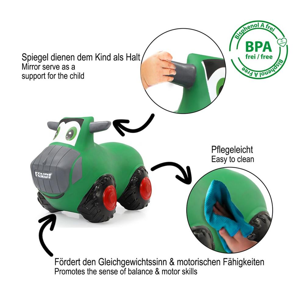 Jamara Fendt Hüpftraktor, Hüpfspielzeug mit Luftpumpe