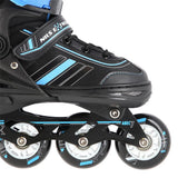 NILS EXTREME NH18191 2in1 Inliner Schlittschuhe Gr. 39-43, Schwarz-Blau, verstellbar