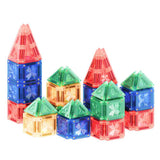 Cleverclixx Mini Tiles Pack Knallfarben 28 Teile, kompaktes Design für unterwegs ToGo, inklusive Aufbewahrungsbox, Magnetspielzeug