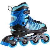 NILS EXTREME NH18192A 4in1 Inliner Schlittschuhe Rollschuhe Gr. 39-43, Schwarz-Blau, verstellbar