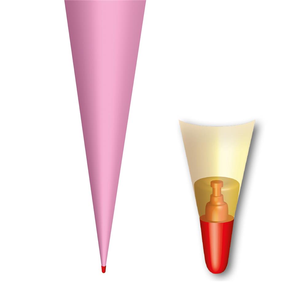 Roth Schultüte-Rohling/Basteltüte, rosa, 70cm, rund, Rot(h)-Spitze, ohne Verschluss