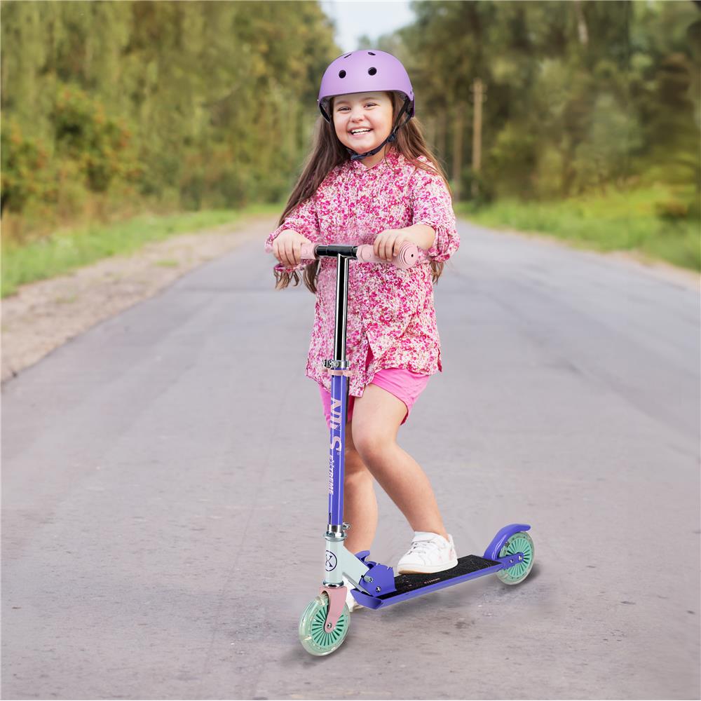 NILS EXTREME HD120L LED Kinderscooter Violett, Kinderroller, ABEC-7, bis 50 kg