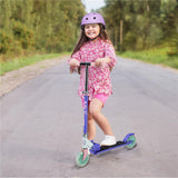 NILS EXTREME HD120L LED Kinderscooter Violett, Kinderroller, ABEC-7, bis 50 kg
