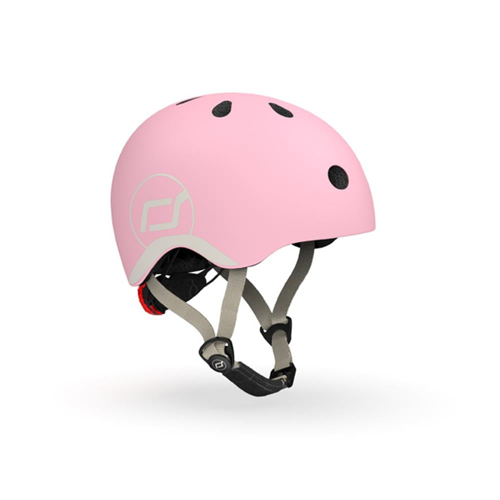 Scoot & Ride Kinderhelm Größe XXS-S (45-51 cm) rose - Schutzhelm mit LED-Licht