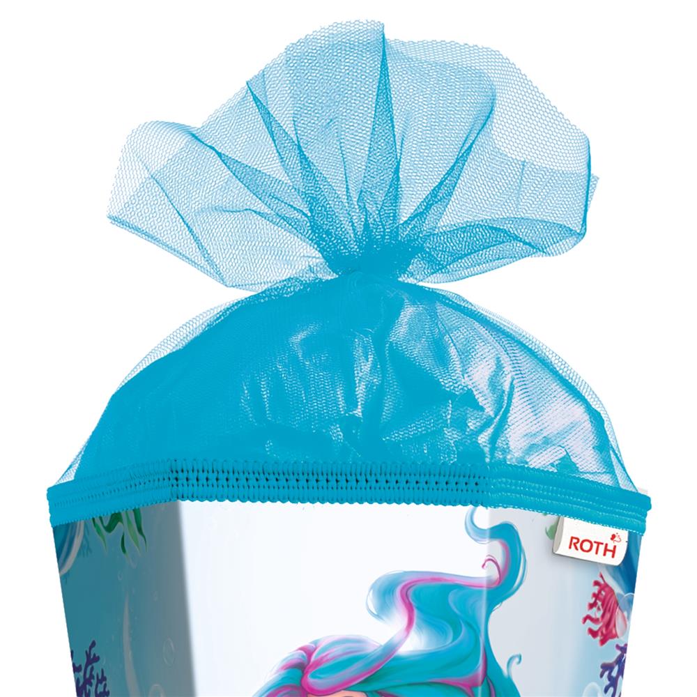 Roth Extra große XXL Schultüte Meerjungfrau, 100cm, eckig, Rot(h)-Spitze, Tüllverschluss