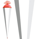 Roth Schultüte-Rohling/Basteltüte, weiß, 85cm, eckig, Rot(h)-Spitze, mit Tüllverschluss (rot)