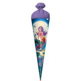 Roth Schultüte Magische Meerjungfrau, 70cm, rund, Rot(h)-Spitze, Filzverschluss, Folieneffekt