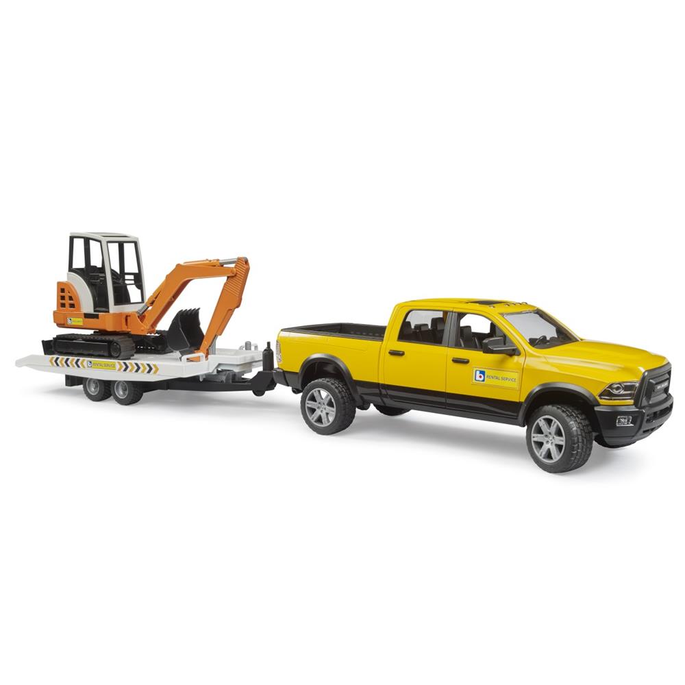Bruder 02546 RAM Rental Service mit Minibagger, 1:16