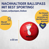 Best Sporting Barfuß Fußball Größe 5 aus Soft-Gummi, Rot