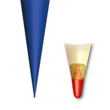 Roth Schultüte-Rohling/Basteltüte, ultramarinblau, 70cm, rund, Rot(h)-Spitze, mit Filzverschluss