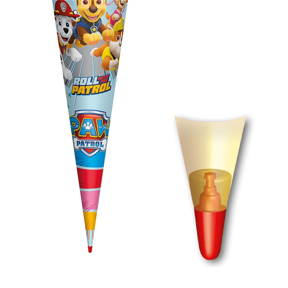 Roth Schultüte Paw Patrol, 70cm, rund, Rot(h)-Spitze, Filzverschluss