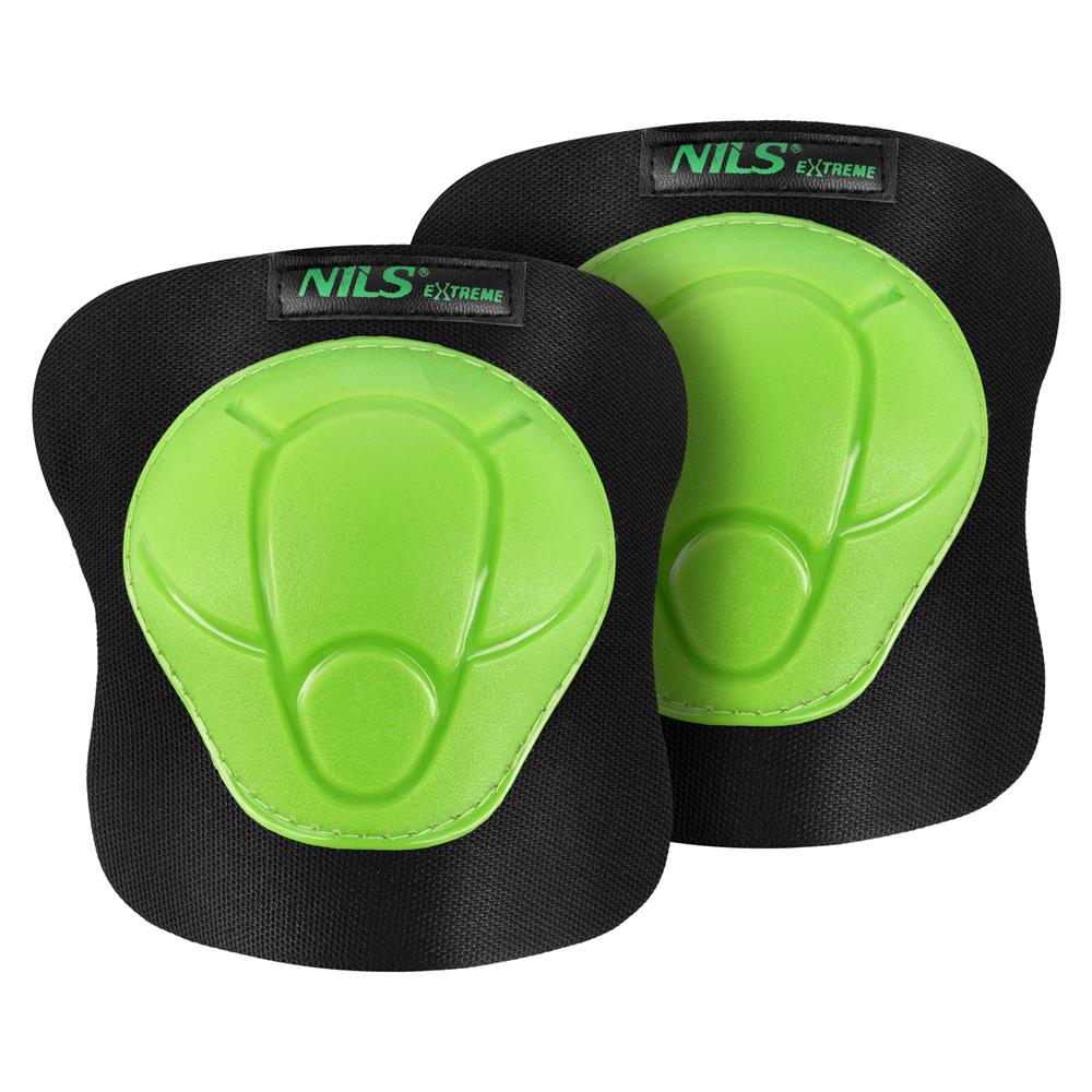 NILS EXTREME H210 Schoner-Set, Schwarz-Grün, M - Protektoren Handgelenk Ellenbogen Knie