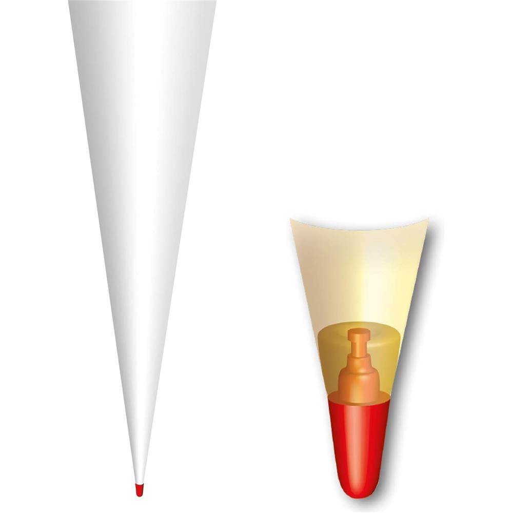 Roth Schultüte-Rohling/Basteltüte, weiß, 70cm, rund, Rot(h)-Spitze, mit Filzverschluss (pink)