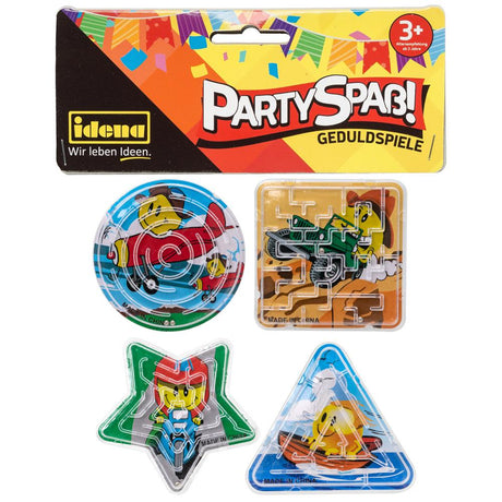 Idena Geduldspiele Set 4 Stück Knobelspiel Partyspiel Mitgebsel Kinder