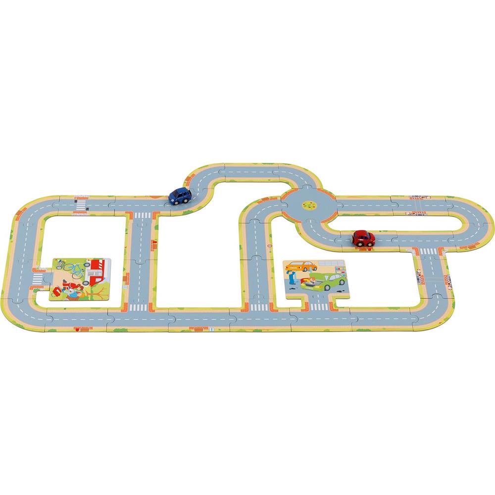 goki Spielstraße mit 2 Fahrzeugen