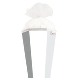 Roth Schultüte-Rohling/Basteltüte, weiß, 85cm, eckig, Rot(h)-Spitze, mit Tüllverschluss