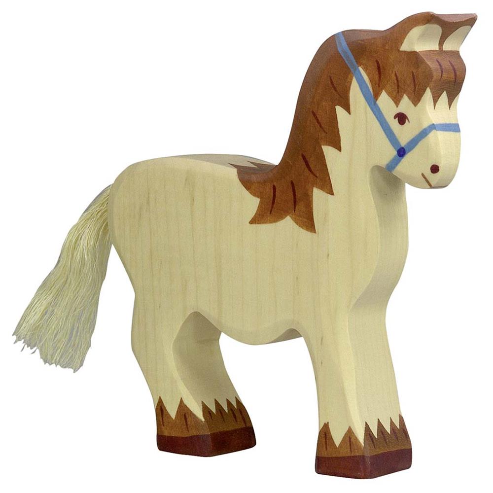 Holztiger Holzfigur - Zugpferd, Holzspielzeug, ab 3 Jahren