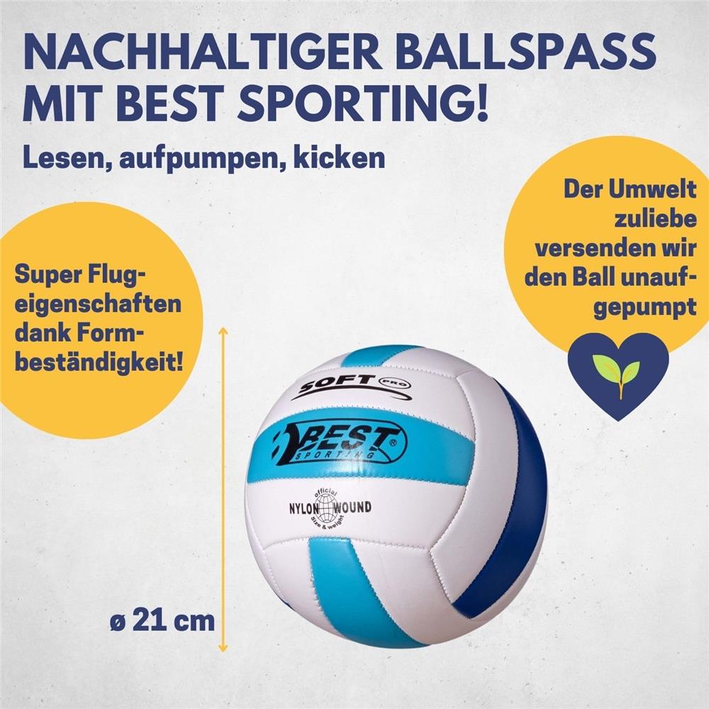 Best Sporting Volleyball Gr.5 weiß/blau Kunstleder Softball
