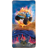 Roth Kinder-Badetuch, Monstertruck Fire, 60 cm x 120 cm, schnell trocknend
