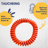 Best Sporting Tauchring 15 cm orange Lamellen Tauchringe Pool
