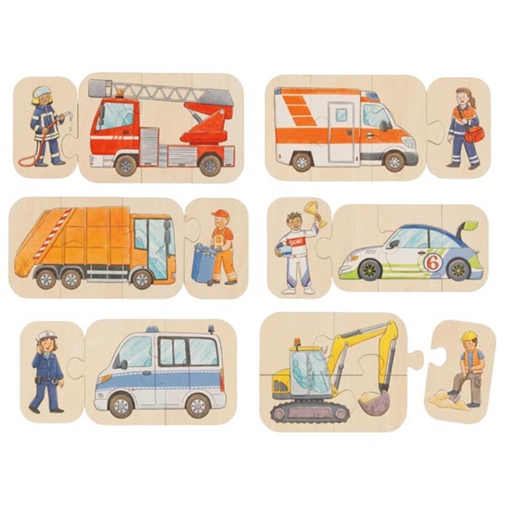 goki Puzzle Fahrzeuge