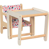 goki Puppenhochstuhl mit Tisch, 2in1, modernes, farbenfrohes Design