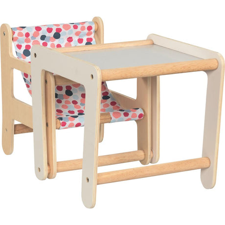 goki Puppenhochstuhl mit Tisch, 2in1, modernes, farbenfrohes Design