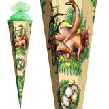 Roth Schultüte Dinosaurier Veganosaurus, 85cm, eckig, Rot(h)-Spitze, Tüllverschluss