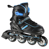 NILS EXTREME NH18191 2in1 Inliner Schlittschuhe Gr. 39-43, Schwarz-Blau, verstellbar