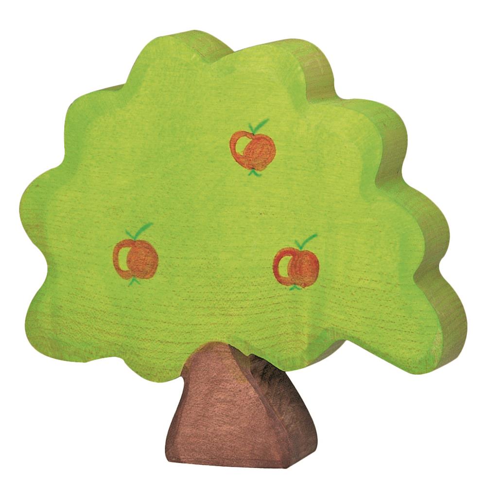 Holztiger Holzfigur - Apfelbaum, klein, Holzspielzeug, ab 3 Jahren