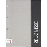 Roth Zeugnismappe Spectrum Grey, mit 12 A4 Klarsichthüllen, im Buchleineinband