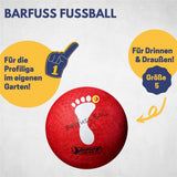 Best Sporting Barfuß Fußball Größe 5 aus Soft-Gummi, Rot