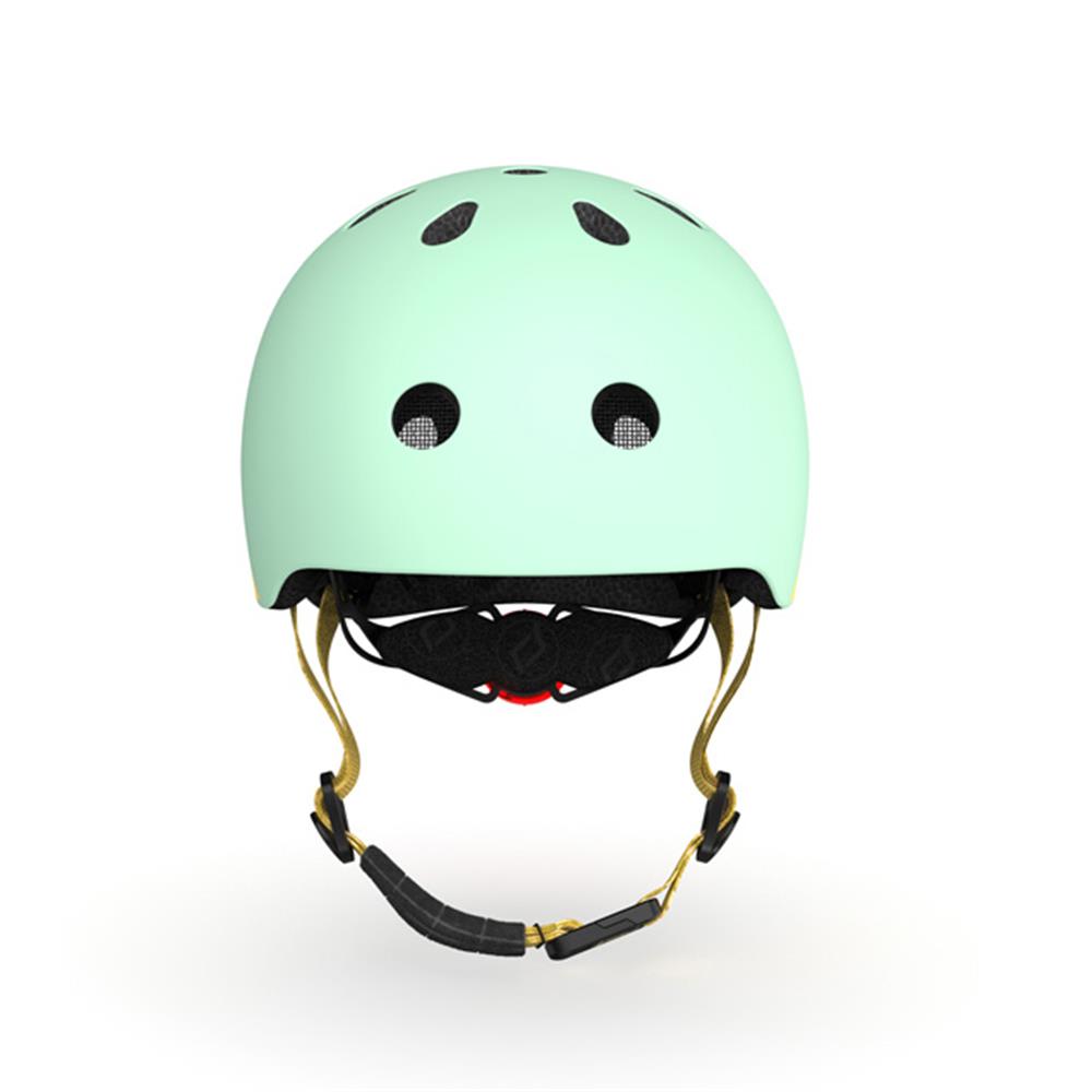 Scoot & Ride Kinderhelm Größe XXS-S (45-51 cm) kiwi - Schutzhelm mit LED-Licht