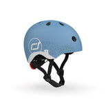 Scoot & Ride Reflektierender Kinderhelm Größe XXS-S (45-51 cm) steel - mit LED-Licht