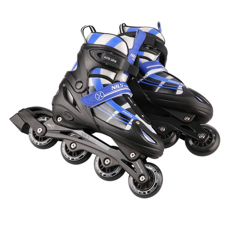 NILS EXTREME NH18366A 2in1 Inliner Schlittschuhe Kinder Gr. 31-34, Dunkelblau, verstellbar