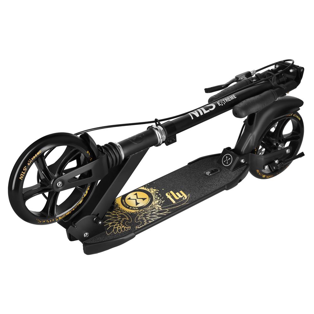 NILS EXTREME HM800 FLY GOLD Scooter, Freizeitroller, ABEC-11, Scheibenbremse, bis 100 kg