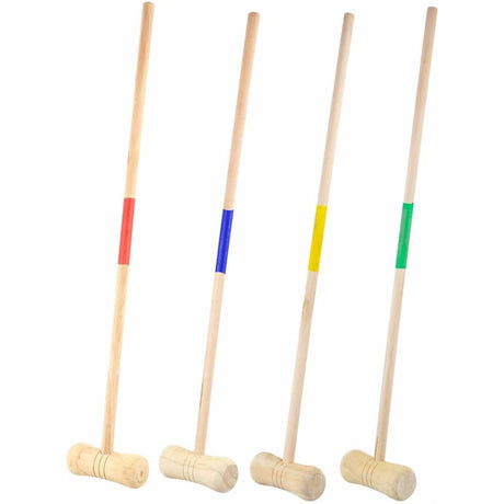 Idena Krocketspiel Holz 16-teilig Garten Spiel Set mit Tasche