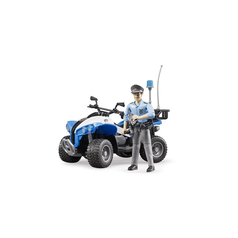 Bruder 63010 - Polizei-Quad mit Polizist und Ausstattung, 1:16