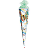 Roth Schultüte Rainbow Butterfly, 85cm, eckig, Rot(h)-Spitze, Tüllverschluss, Glitzerborte, mit Sound