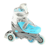 NILS EXTREME NH18331 4in1 Inliner Schlittschuhe Rollschuhe Gr. 35-38, Blau, verstellbar