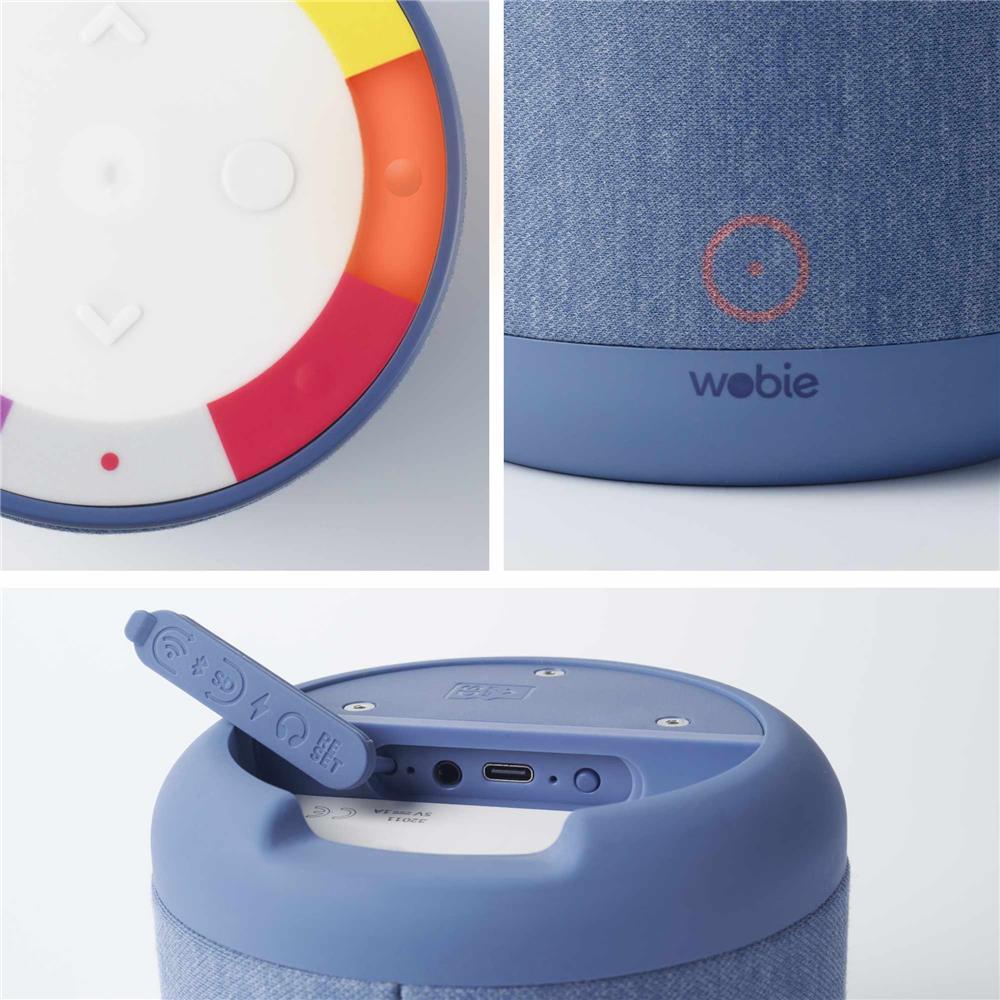 Wobie Box Blau Kinder Musikbox mit Spotify, WLAN, Bluetooth, SD-Slot & Kopfhöreranschluss