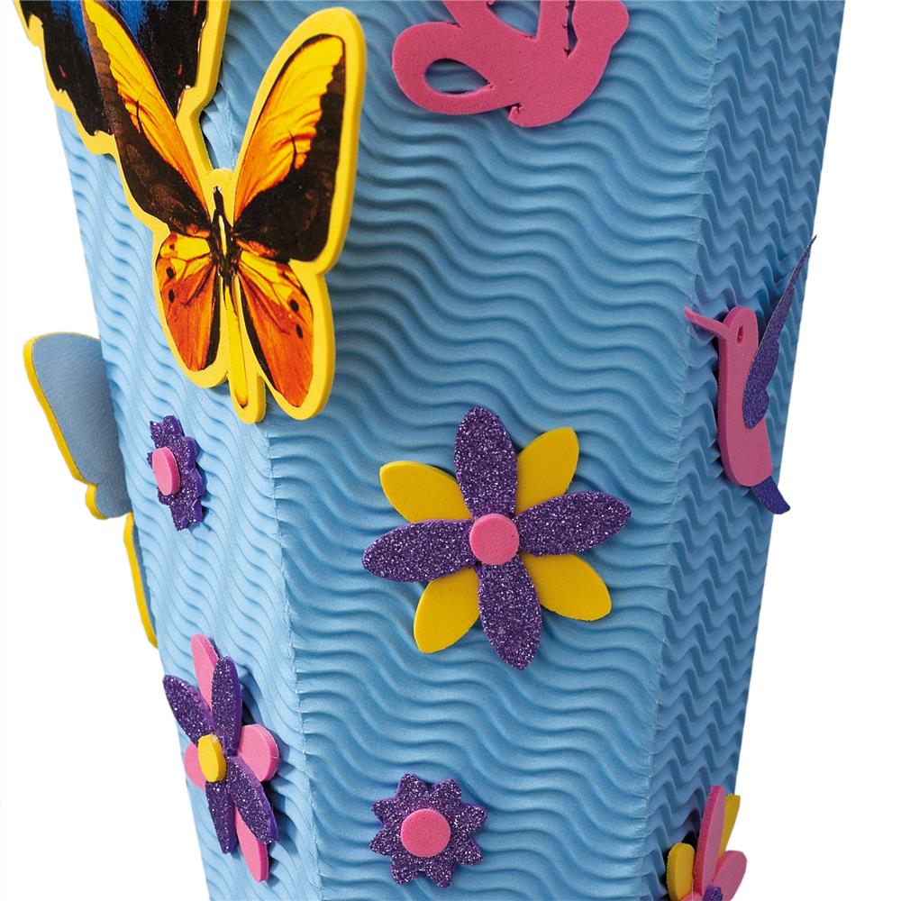 Roth Schultüte-Bastelset, Butterfly, 68cm, eckig, Rot(h)-Spitze, Kreppverschluss
